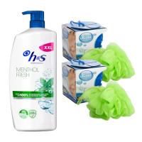 Champú H&S XXL 1000ml + Esponja de Baño, Pack de Baño - details 2