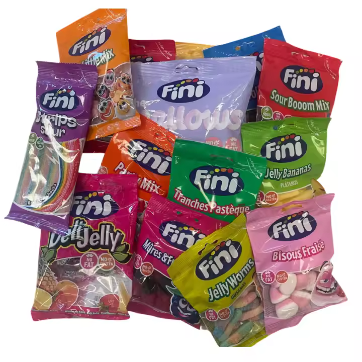 Pack de 15 bolsas surtidas de 90g chuches FINI - Delicioso surtido de golosinas FINI en pack de 15 bolsas de 90g - 1