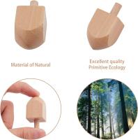 15PCS Dreidels De Madera No Terminados Naturales Listos Para Decorar Perfecto Para Fiesta De Hanukkah - details 2
