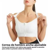 Sujetador Deportivo Ajustable Con Cierre Frontal Y Correa Elástico Para Mujer Shockproof Fitness Yoga Top De Cintura Alta MOV - details 8