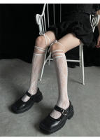 Calcetines Largos De Pies Descalzos Para Mujer Estilo Lolita Japonés Calcetines De Rodilla JK Con Tirantes Y Encaje Suave Y Transpirable Para Otoño E Invierno - details 4