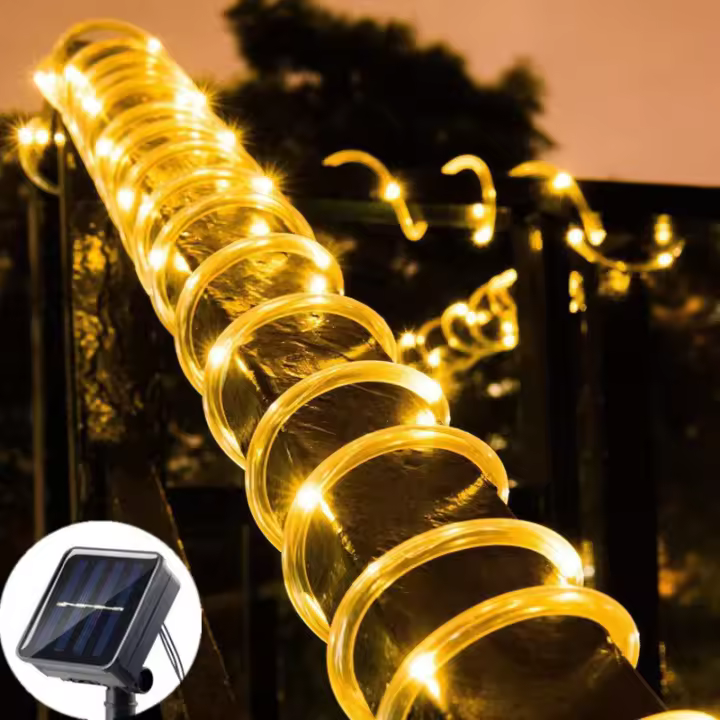 Luz De Cuerda Solar Para Jardín Navidad Decoración De Frontera De Árbol Camino 200/100/50LED Luces De Hadas Exteriores - 1