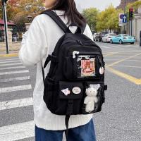 Mochila De Nylon Impermeable Para Mujer Con Múltiples Bolsillos Kawaii Para Estudiantes Con Capacidad Para Laptop Y Libros - details 10