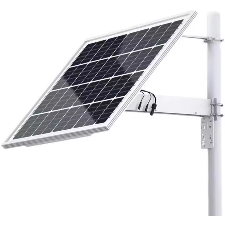 Panel solar resistente al agua de 60W Batería incorporada de 30Ah 12V 4A adecuada para cámaras, farolas, etc. - 1