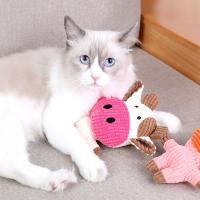 Juguetes De Peluche Para Perros Y Gatos Suaves Con Sonido De Silbido Peluche De Vaca Conejo Squirrel Juguetes Masticables Para Mascotas - details 1