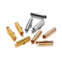 30-50Pcs Crimp End Beads Slide on Clasp Buckles Tubes Connectors Para DIY Joyería Metálicos De Cobre Accesorios De Enlace - details 2