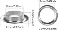 Kit de ojales para Lenas, Kit de ojales de 12mm, herramientas de metal, juegos de ojales, juego de 100 ojales para Lenas, para Coser Lenas, reparación de carpas, 1/2 pulgada, color Plisado - details 0