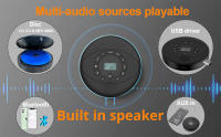 Reproductor De CD Portátil Bluetooth Walkman Con Altavoces Integrados Reproductor CD Recargable Con USB/AUX/Porta De Auriculares - details 10