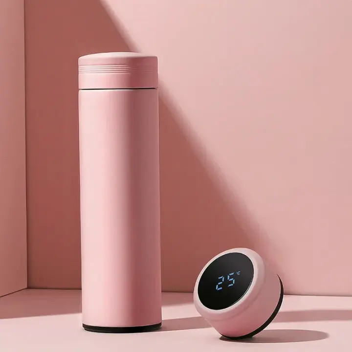 Termo De Acero Inoxidable 500ML Con Mostrador De Temperatura Botella Aislada Al Vacío Para Exteriores Regalo De Día Del Padre - 1