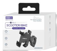 Soporte de Teléfono para Moto PRIME-C PC8320, Montaje Ajustable para Scooter/Bicicleta, Rotación 360°, Fijación Fácil con Una Mano, Compatible con iPhone y Android, Negro - details 2