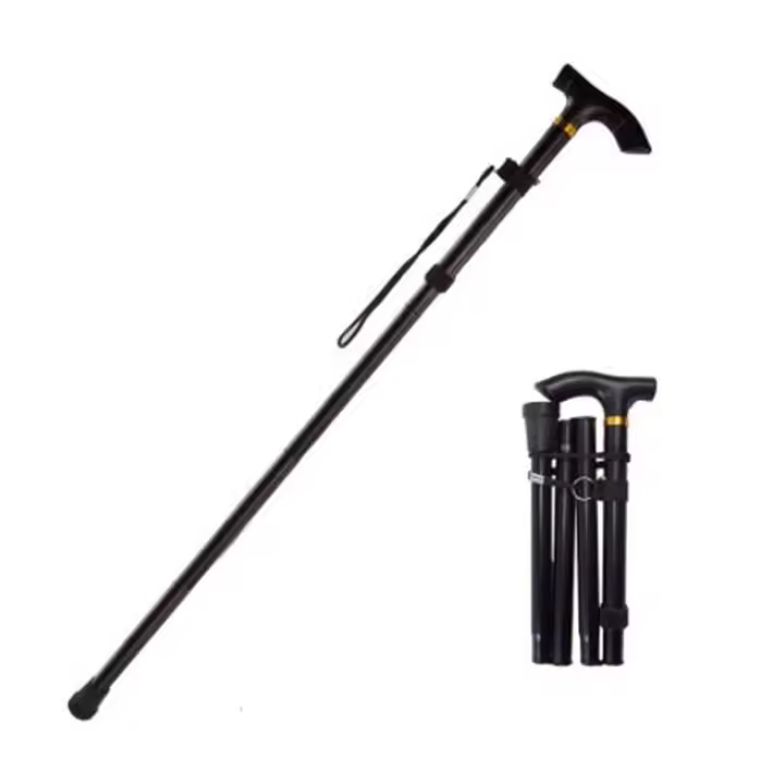 Bastón Multifuncional De Caminar Pólipos De Trekking Telescópicos Plegables Bastón De Ancianos Bastón De Andar Bastón De Metal Para Actividades Al Aire Libre - 1