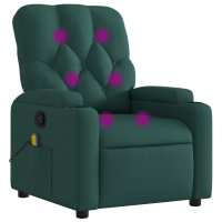 vidaXL Sillón de masaje reclinable de tela Gris claro, Gris oscuro, Negro Sillon Dormitorio Sillon Comodos Silla Relax Sillón Sofá - details 0