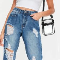 Bolso De Hombro Transparente Para Mujer PVC Aprobado Para Estadios Y Conciertos Con Bolsillo Frontal Bolso Cruzado Sencillo De Mano Casual - details 3