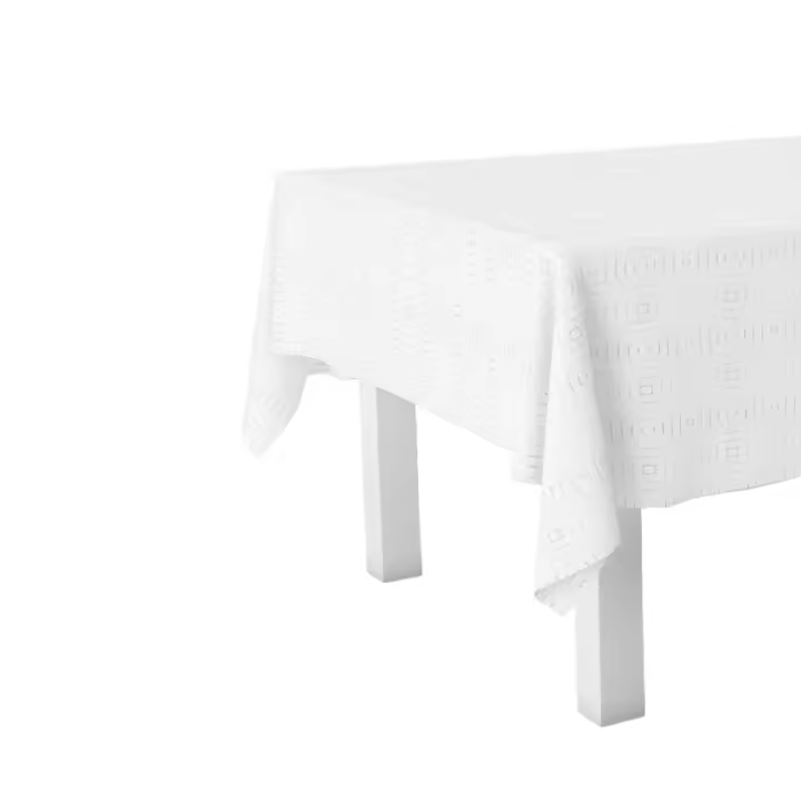 SANCO STORE - ORYX Mantel Hule Muletón Blanco Rectangular. Impermeable Antimanchas PVC 140 cm. x 20 metros. Rollo Recortable. Interior y Exterior - 1
