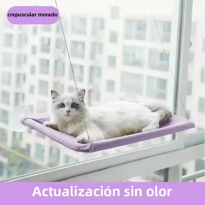 Nueva Hamaca Para Gato Con Asiento De Ventana Solar Lavable Desmontable Cama Para Mascotas Accesorios Para Dormir Con Soporte De Sución - 1