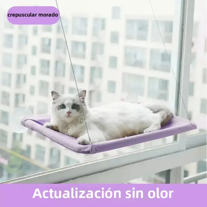 Nueva Hamaca Para Gato Con Asiento De Ventana Solar Lavable Desmontable Cama Para Mascotas Accesorios Para Dormir Con Soporte De Sución - 1