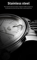 Reloj Mecánico Automático Para Hombre JSDUN Resistente Al Agua De Moda Casual Simple Pulsera De Acero Inoxidable Display Sin Números - details 9