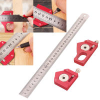 Bloque De Posicionamiento De Aluminio Y Acero Para Ruler Con Limitación De 45/90 Grados Bloque De Medición De 3mm Para Trabajos De Madera - details 0