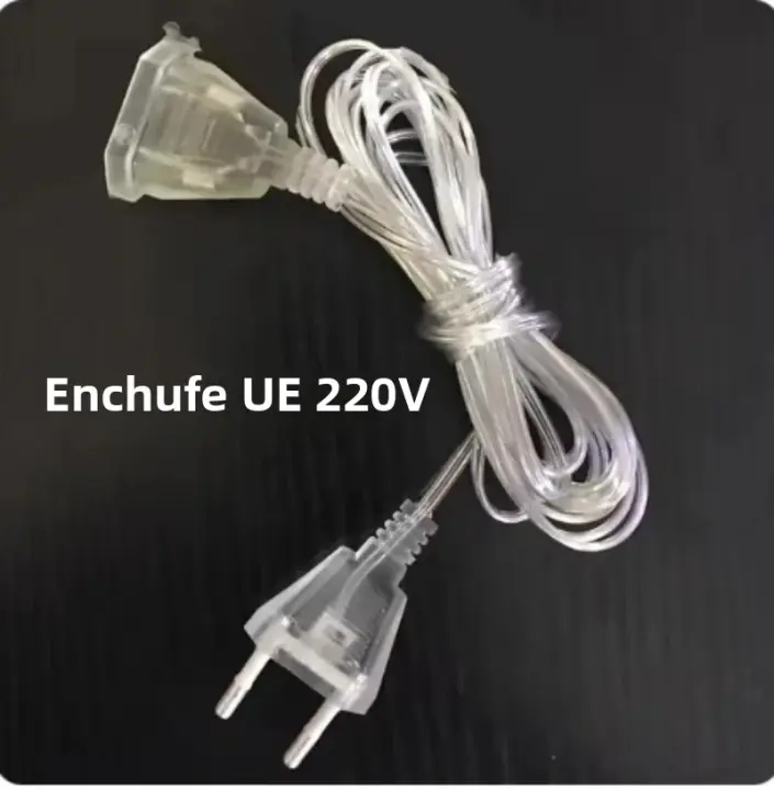 Luces De Cadena LED Para Cortina De Escarcha 4m Con Longitud Variable De 0.4-0.6m 220V Con Enchufe EU Decoración De Jardín Y Navidad Para Exterior - 1