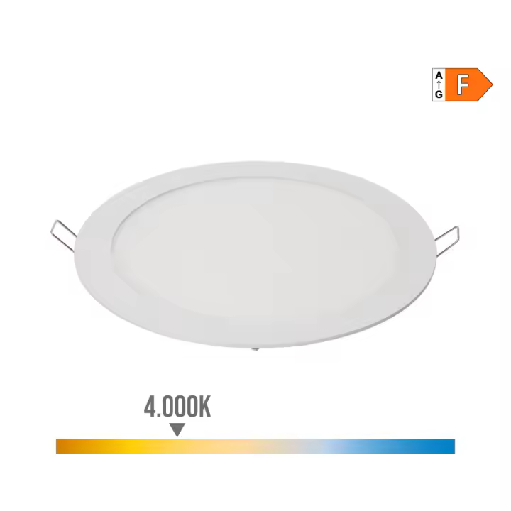 DOWNLIGHT LED EMPOTRABLE REDONDO 20W LUZ DIA 4000K 1500lm BLANCO Ø22,5cm EDM - 1