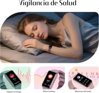 Smartwatch, Reloj Inteligente Hombre Mujer,  Reloj Inteligente Mujer, Diseño Fino, Oxímetro, Podómetro, Sueño, Pulsometro, Compatible con Android iOS, Pulsera Actividad Impermeable IP67 - details 3