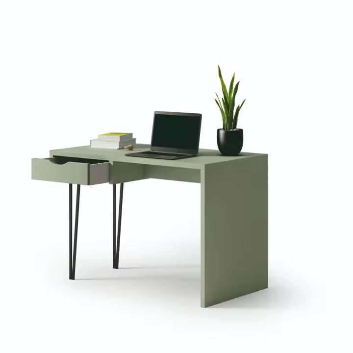 Cristaleria Crespo-mesa de escritorio moderna y ligera con un cajón 120x60  H-211 - 1