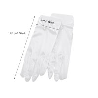 Guantes De Boda Elegantes Para Novia Con Lazo Accesorios De Boda Para Damas Guantes De Noche Formales De Encaje Rayón Talla Única - details 8