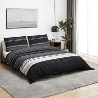 vidaXL Juego de Funda Nórdica Sábana Ropa Cama Algodón 260x240 cm Color Blanco y marrón,  Gris claro,  Gris y mas - details 7