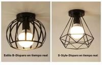 Lámpara De Techo Retro Para Interior Vintage E27 Para Pasillo Corredor Iluminación Decorativa Para Dormitorio Fuente De Aluminio - details 10