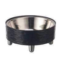 Tazón De Agua Con Ondas Para Mascotas Acero Inoxidable Estilo Moderno Y Sencillo Tazón De Comida Y Agua Para Gatos Interiores Forma Redonda - details 5