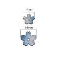 10Pcs Perlas De Vidrio Con Diseño De Flor De Cerezo Perforada Tres Dimensiones Únicas Para Creación De Joyería DIY Pulseras Y Pendientes - details 3