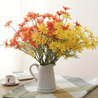 1/3/5Pcs 50cm Girasol Artificial 5Cabezas Flores De Plástico Para Decoración De Boda Novia Hogar Jardín Mesa DIY Sin Embalaje De Venta Al Por Mayor - details 6