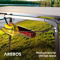 AREBOS Mesa de camping 90 x 51,5 cm mesa rodante aluminio mesa plegable exterior - details 25