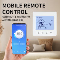Termostato De Pared Inteligente RF Sin Fuerza Para Calefacción De Boilero Gas Touch Screen Controlador De Temperatura Programable WiFi Para El Hogar - details 4