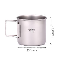 Tomshoo Copa De Camping Ultraligera De Titanio Con Mano Plegable Para Exteriores Y Picnics Vaso De Agua De 300/350/420/450/550/650/750ml - details 7