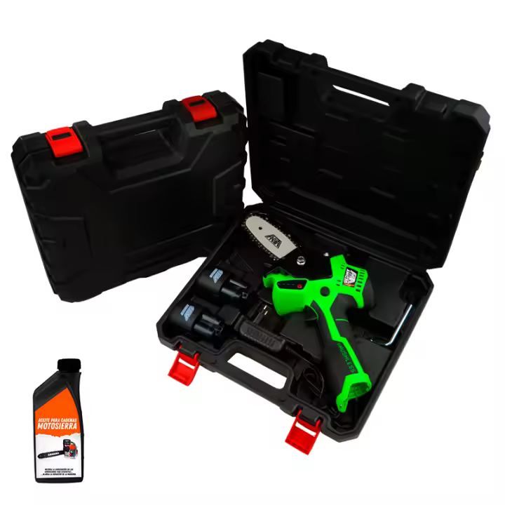 Mini Motosierra de Batería 16V Akita + 2 Batería + Cargador + Aceite AMC16 AKITA - 1