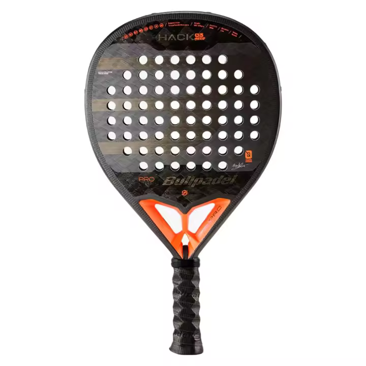 Pala de pádel Bullpadel Hack 03 Hybrid 2024 Negra Naranja - 1