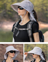 Gorro De Verano Para Mujer Protección UV Sombrilla De Sol Con Visera Ancha Para Pesca Senderismo Y Uso Exterior Capa De Poni - details 8
