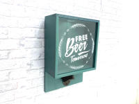 Abridor de Cervezas con Cajón Guarda Chapas Azul - Incorporado + 20x9x30 cm - details 0