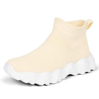 Zapatillas De Deporte Para Niños Y Niñas Suela Alta Cómodas Transpirables Moda Tejidas Zapatos Deportivos Casuales Para Correr Y Tenis - details 4