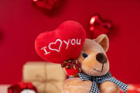Oso De Balón Con Corazones De Amor Peluche Muñeco De Regalo Ornamento Para Día De San Valentín Relleno De Algodón PP Edad Recomendada 0-12 Años Unisex - details 4