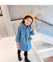Abrigo De Lana Para Niñas Doble Botón Estilo Invernal Abrigo De Trench Otoño Invierno Ropa Para Niños 2-6 Años Outerwear - details 2