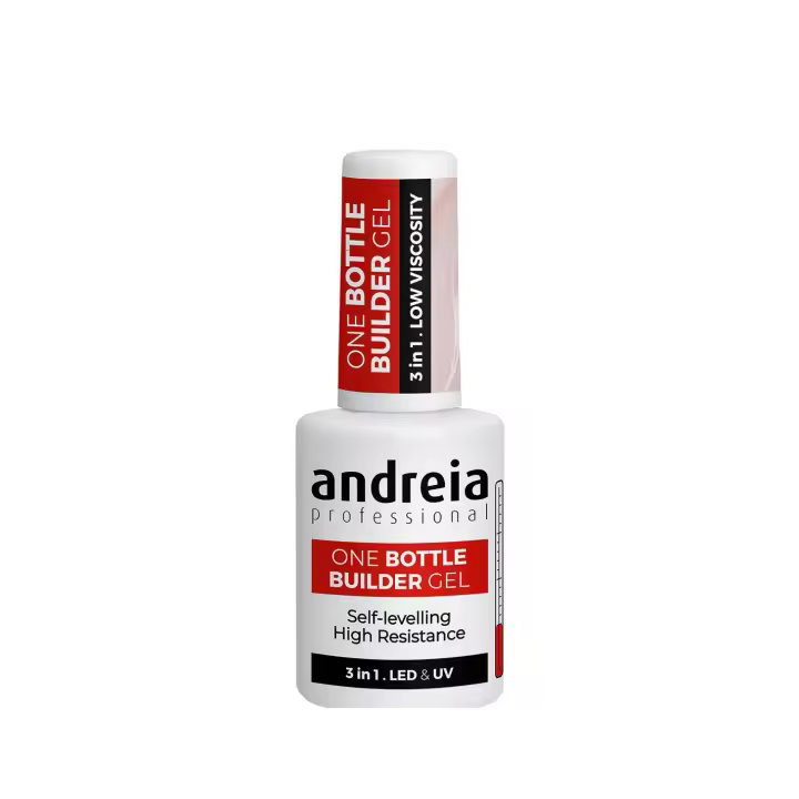 Andreia Professional One Bottle Builder Gel Gel Construcción 3 En 1 Baja Viscosidad Cover Nude 14 Ml, Gel De Construcción 3 En 1 De Baja Viscosidad. - 1