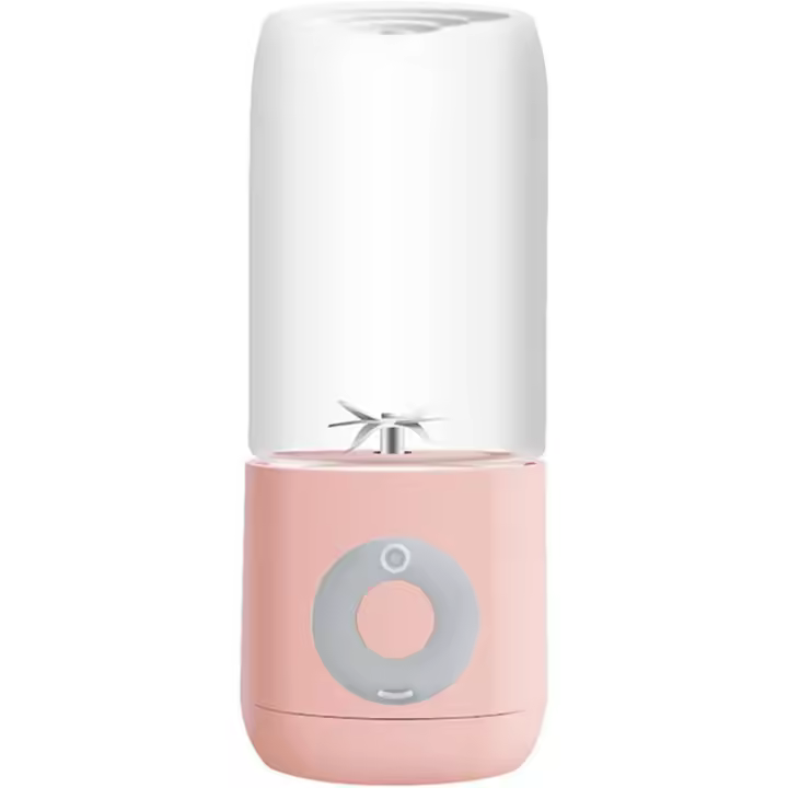 Licuadora portátil personal para batidos, exprimidor Eléctrico USB mezclado de frutas para el hogar con 6 Hojas, 1500 mAh, para Oficina, Cocina y Hogar, color rosa - 1