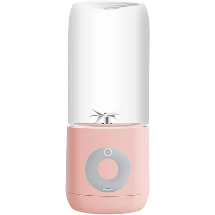 Licuadora portátil personal para batidos, exprimidor Eléctrico USB mezclado de frutas para el hogar con 6 Hojas, 1500 mAh, para Oficina, Cocina y Hogar, color rosa - 1