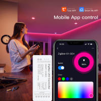 Controlador Inteligente Zigbee 3.0 Para Hogar Inteligente RGB LED Compatible Con Tiras LED 5050/2835 Neón COB Dimmer RGBCCT Interruptor WiFi - details 7