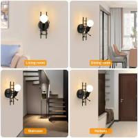 Lámpara De Pared Moderna Creativa Con Diseño De Hombre Escalando Compatible Con Dormitorio Pasillo Habitación De Niños Iluminación Interior Decorativa Industrial - details 12