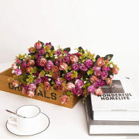 Rosa De Seda Artificial 1PC Para Arreglo Floral En Vaso Decoración De Navidad Boda Año Nuevo Scrapbooking Bouquet De Casa - details 7