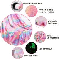Manta Luminosa De Unicornios Para Niñas Regalo Ideal Para Niñas De 2 a 10 Años Manta Suave Para Niños Material 100% Poliéster - details 7