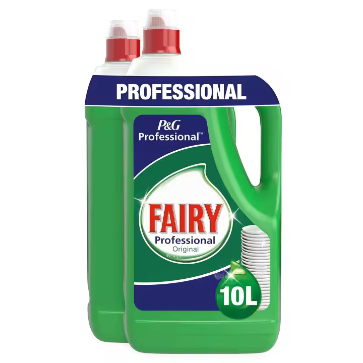 Fairy Professional, Lavavajillas a Mano, Líquido Concentrado, 10 L (2 X 5 L), Original, Disuelve la grasa con facilidad - 1